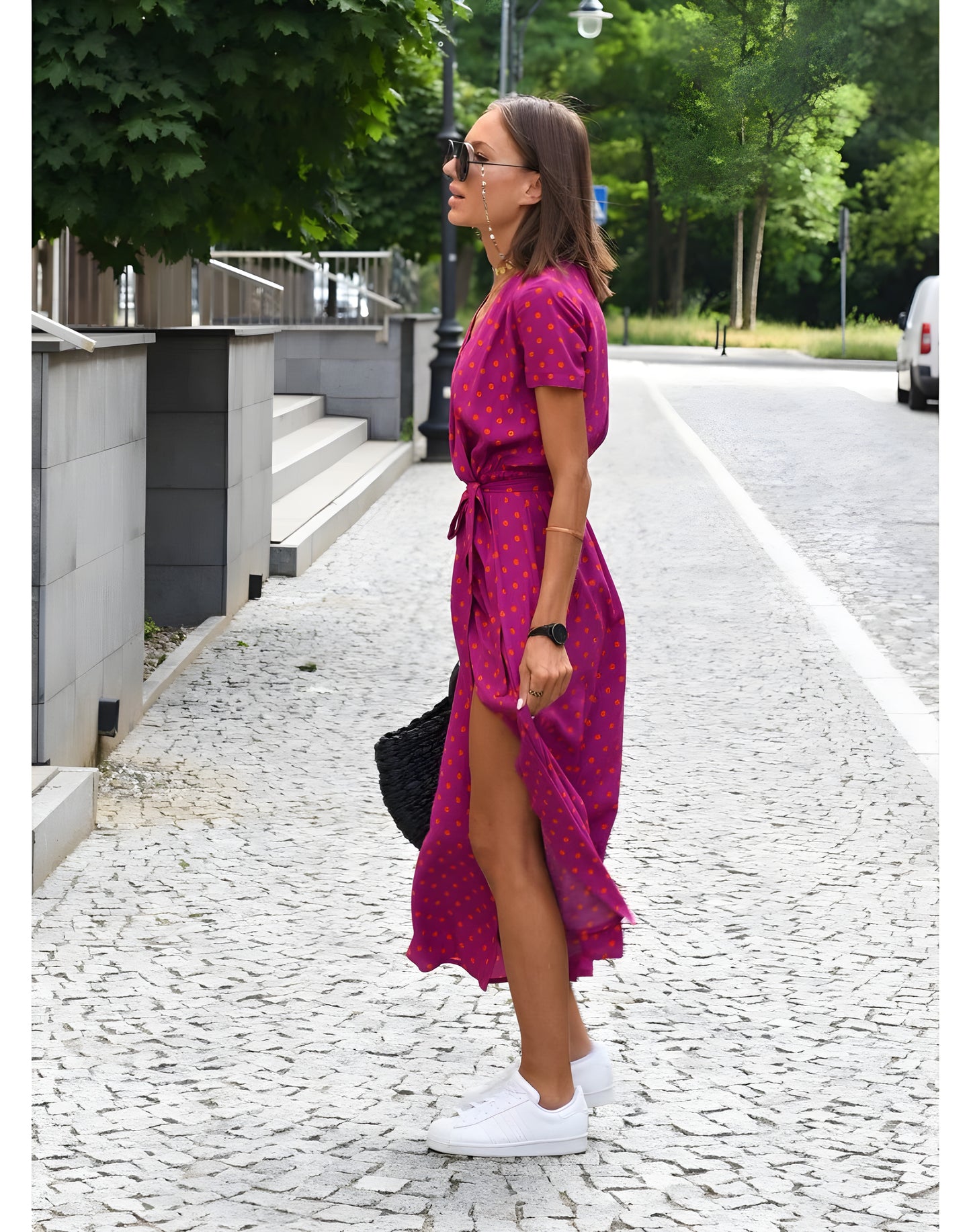 Sofia™ | Elegant Blommig Klänning