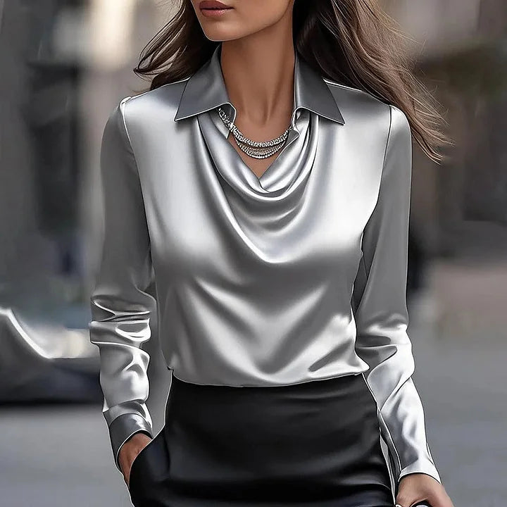 Helke™ | Elegant Satinklänning med V-ringning