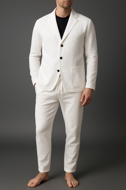 Marcus™️ | Linneblazer Set som Får Dig att Sticka Ut med Enkel Elegans