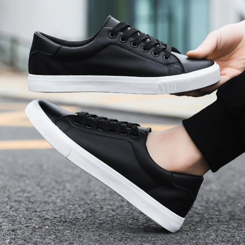 Elias™ | Stilrena sneakers i skinn med känsla av klass