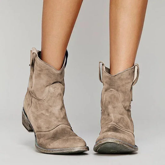 Charis™ | Vintage Western Ankelboots med Modern Touch