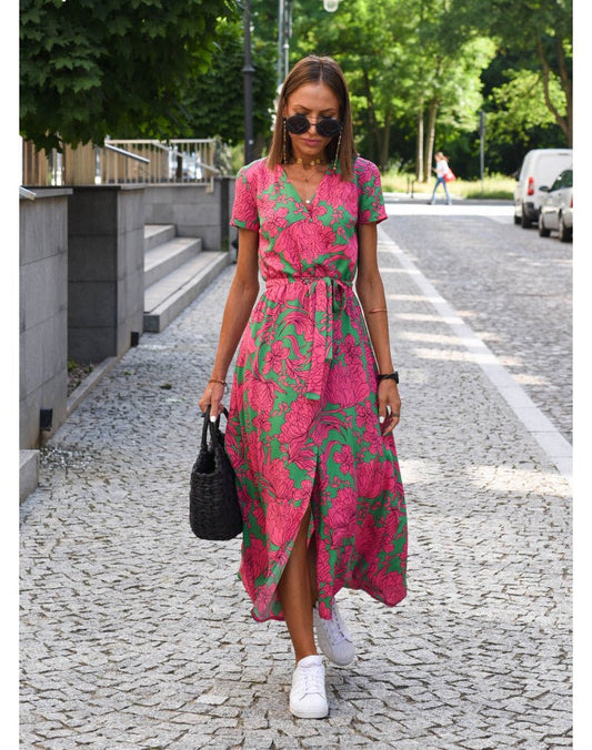 Sofia™ | Elegant Blommig Klänning
